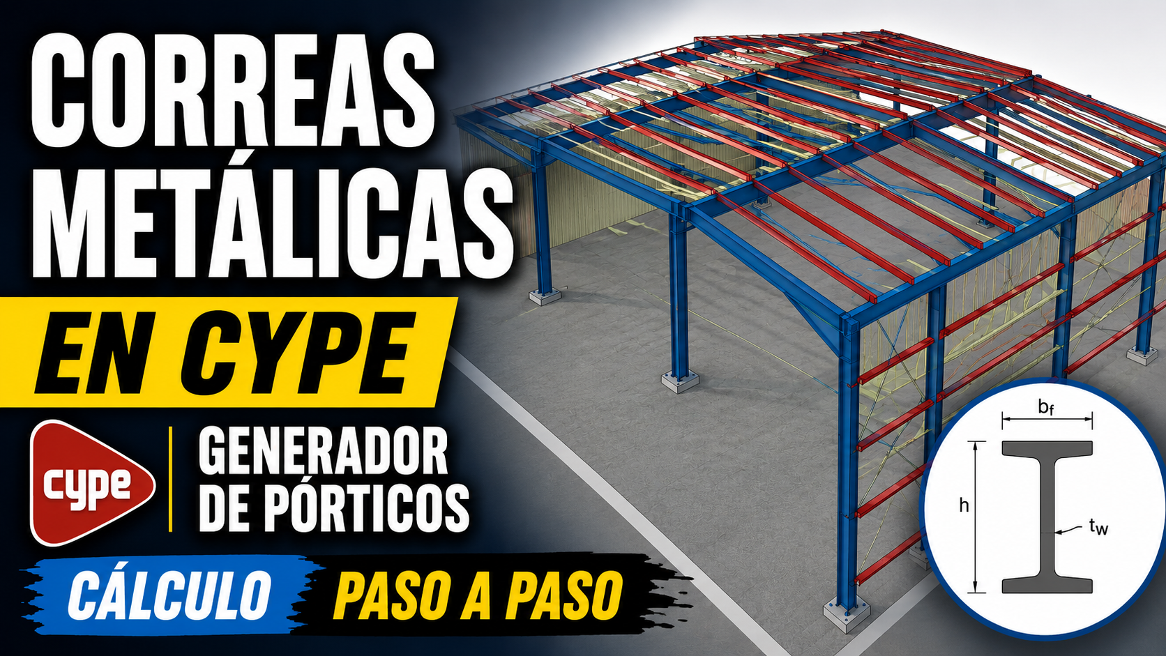 Cómo calcular correas metálicas en CYPE con el Generador de pórticos