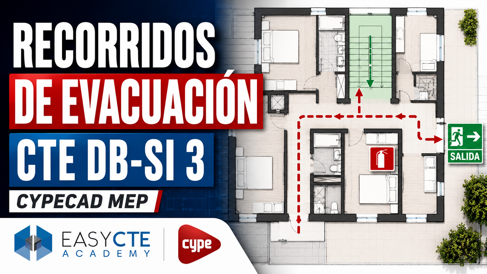 recorridos de evacuación y salidas