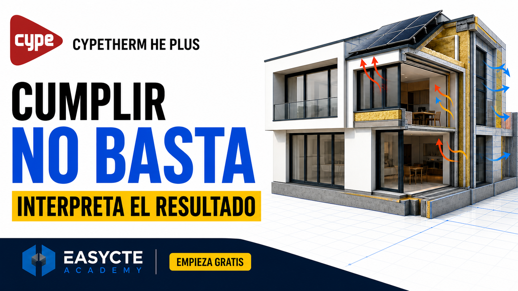 Técnico interpretando resultados de justificación energética en CYPETHERM HE Plus