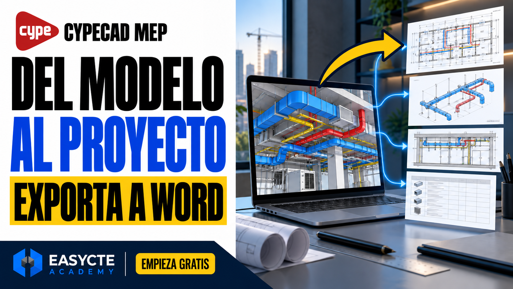 generar documentación en CYPECAD MEP